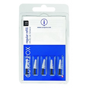 Curaprox capsule regular capsule 15 con 5 scovolini + supporto