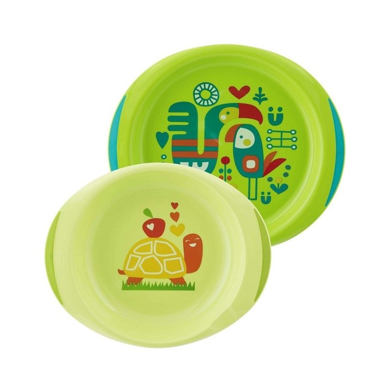 Chicco piatto fondo e piano 12m+ verde Chicco piatto fondo e piano 12m+ verde