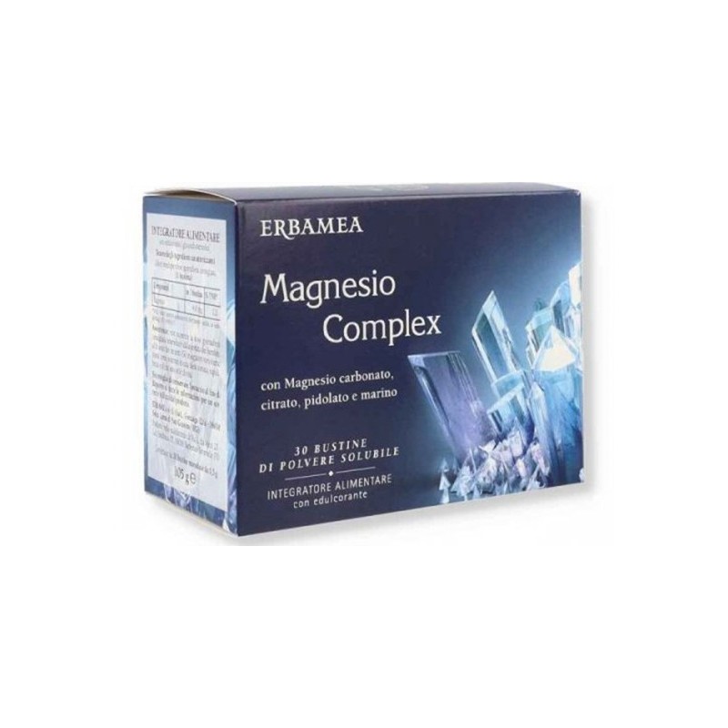 Erbamea magnesio complex 30 bustine polvere solubile Erbamea magnesio complex 30 bustine polvere solubile