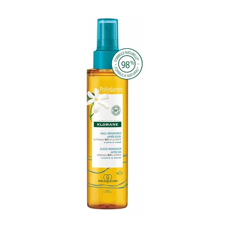 Klorane olio ristrutturante doposole al tamanu e monoi 150 ml