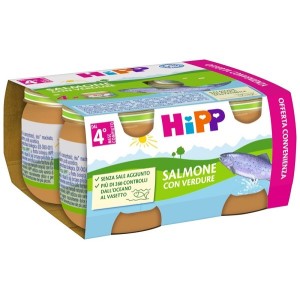 Hipp omogeneizzato salmone/verdure 4x80 g