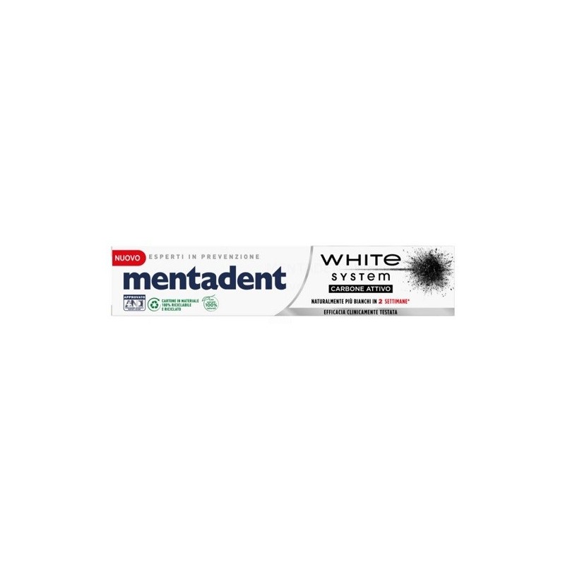 Mentadent white system charcoal 75 ml