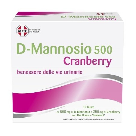 Matt divisione pharma d-mannosio 500 cranberry 12 bustine