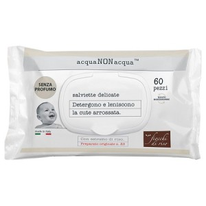 Fiocchi di riso acqua non acqua senza profumo 60 salviette