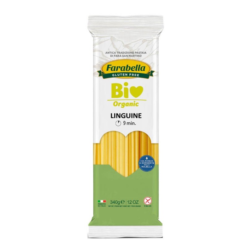 Farabella bio linguine mais-riso 340 g Farabella bio linguine mais-riso 340 g