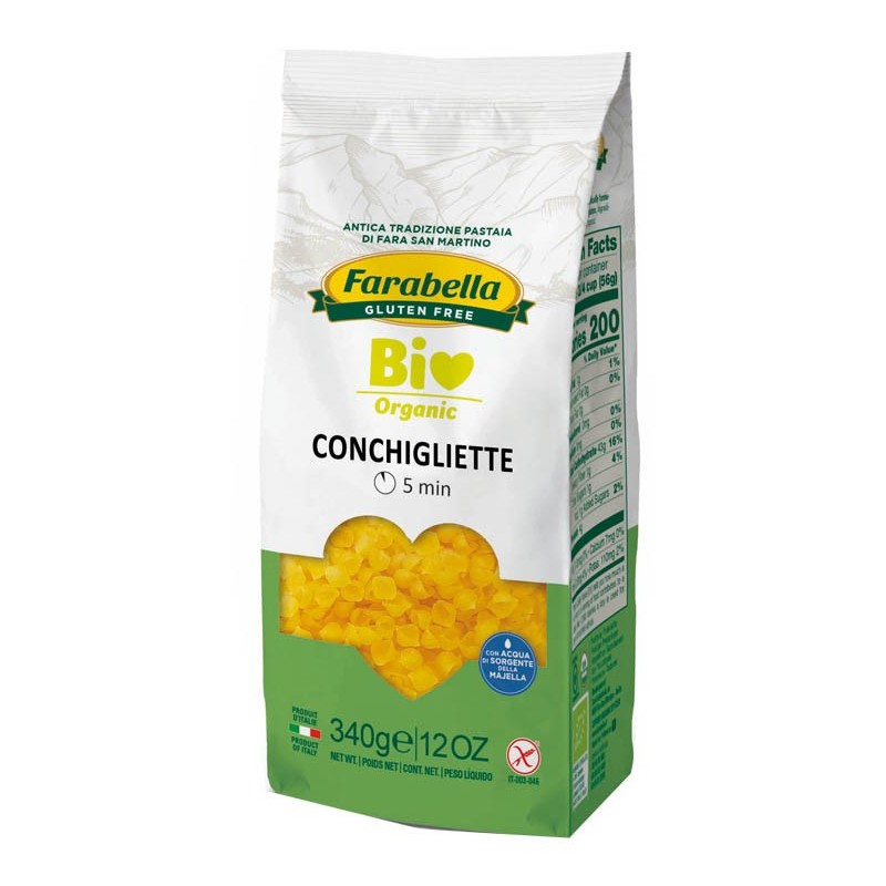 Farabella bio conchigliette mais-riso 340 g Farabella bio conchigliette mais-riso 340 g