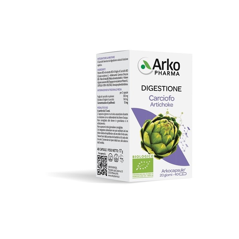 Arko capsule carciofo bio 40 capsule