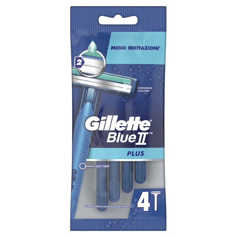 Gillette blue ii usa&getta plus 4 pezzi Gillette blue ii usa&getta plus 4 pezzi