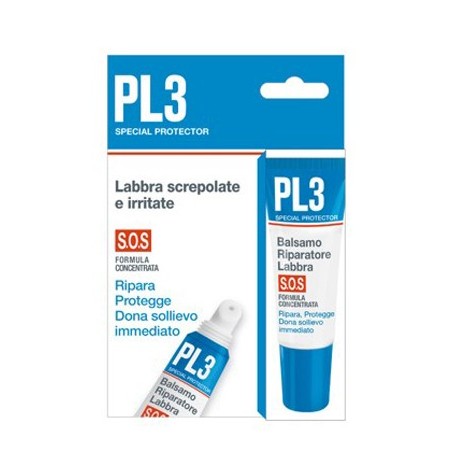 Pl3 balsamo riparatore labbra sos con astuccio 7,5 ml