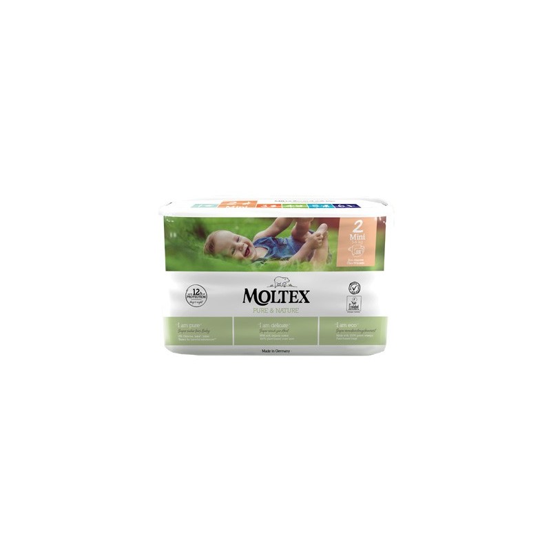 Pannolini moltex pure & nature mini 3-6 kg taglia 2 38 pezzi