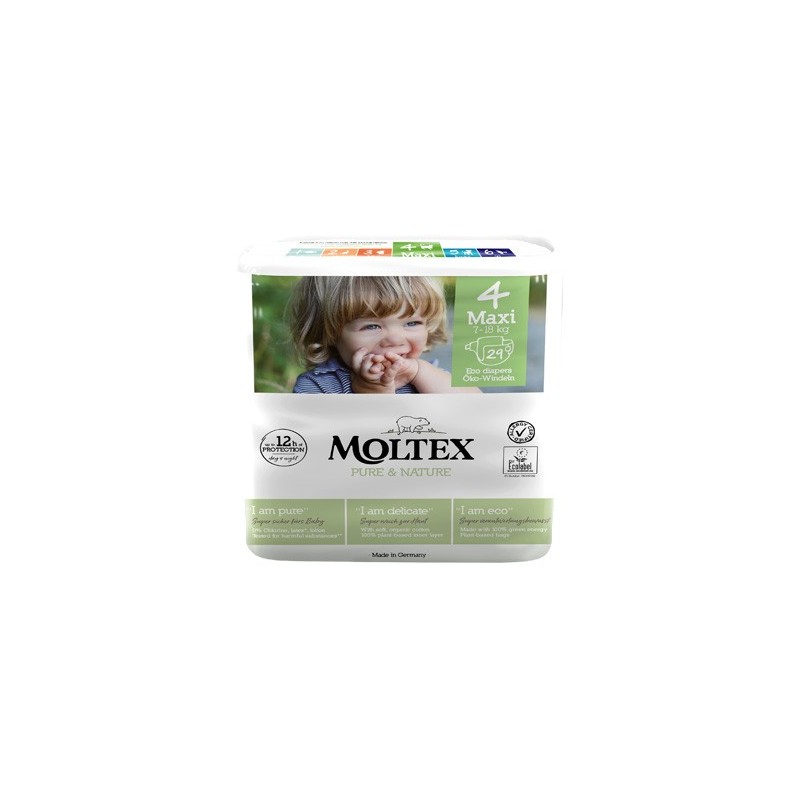 Pannolini moltex pure & nature maxi 7-14 kg taglia 4 29 pezzi