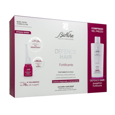 Defence hair bipack ridensificante 21 fiale 6 ml + shampoo 200 ml