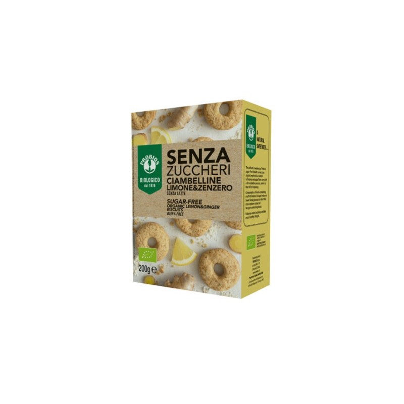 Ciambelline limone/zenzero senza zucchero 200 g