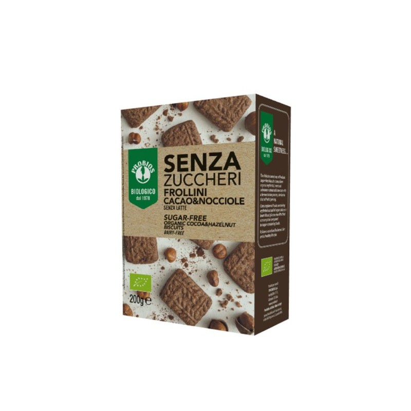 Frollini cacao/nocciole senza zucchero 200 g