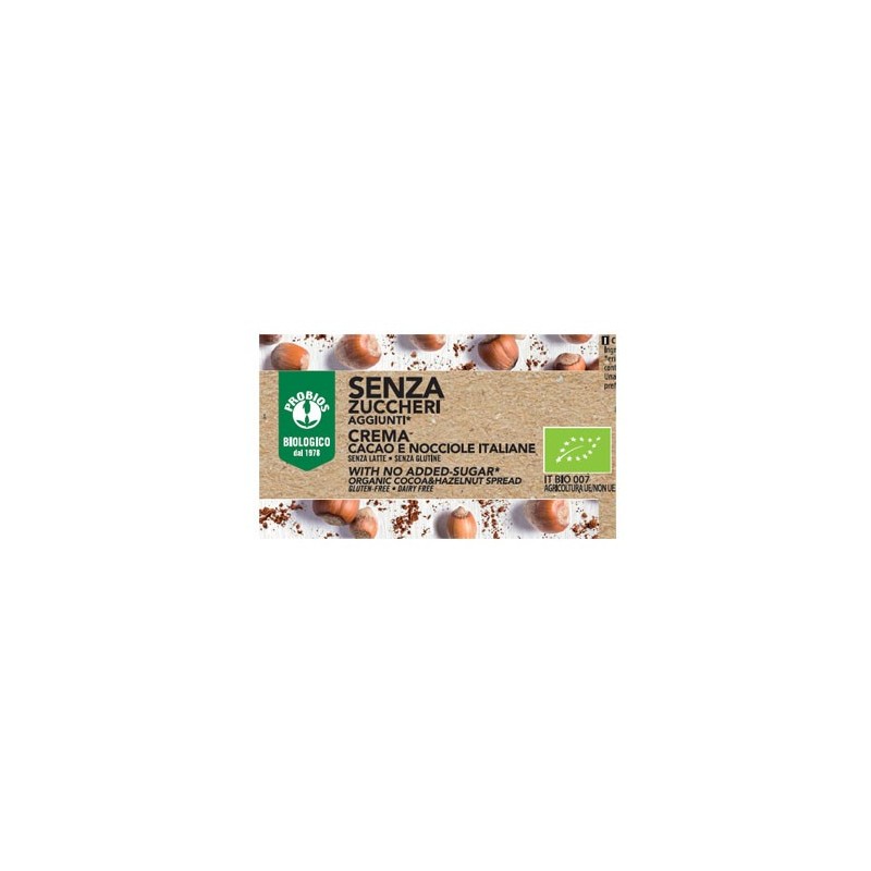 Crema spalmabile cacao/nocciole senza zuccheri aggiunti 200g