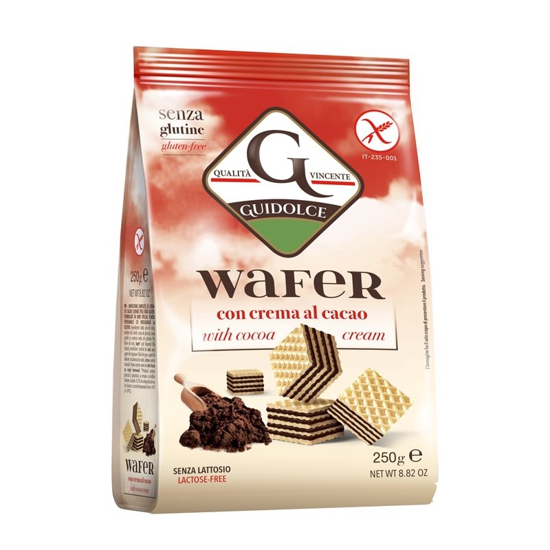 Wafer con crema al cacao 250 g
