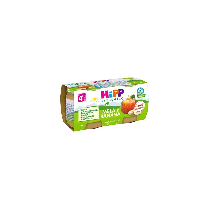Hipp bio omogeneizzato mela/banana 2x80 g