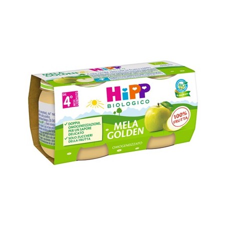 Hipp bio omogeneizzato mela golden 2 x 80 g