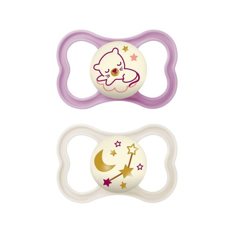 Mam air night succhietto 16+ mesi silicone femmina 2 pezzi