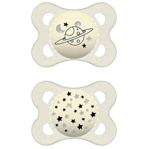 Mam succhietto original night 2-6 mesi silicone neutro 2 pezzi