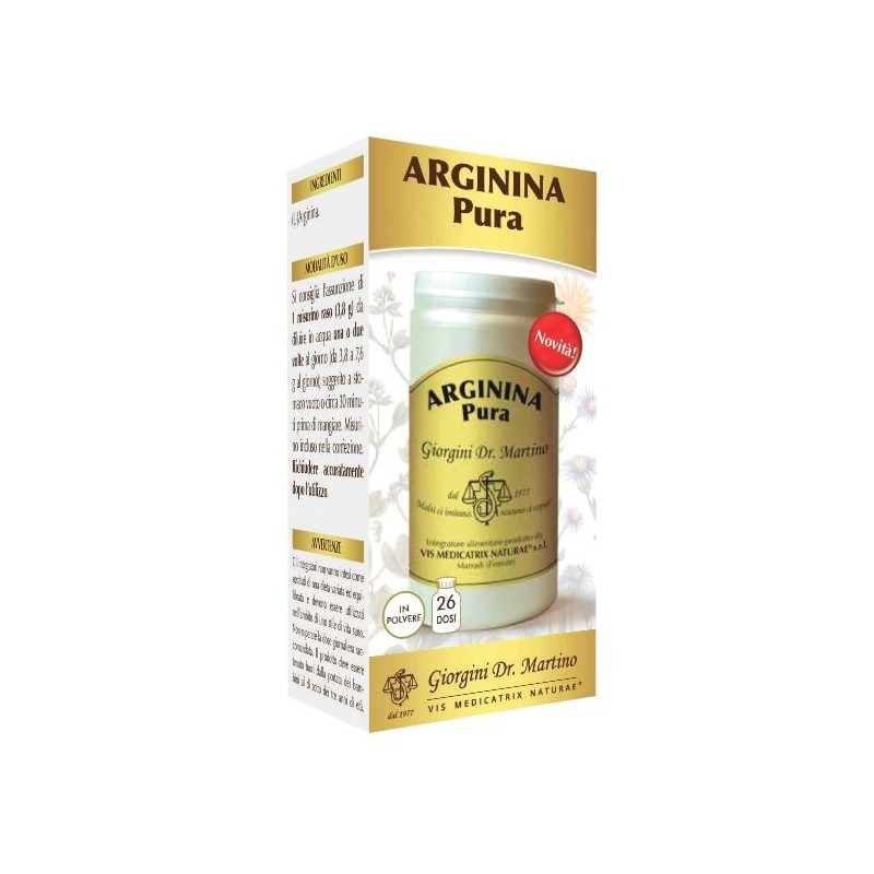Arginina pura polvere solubile 100 g Arginina pura polvere solubile 100 g