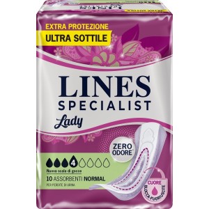 Assorbenti per incontinenza lines specialist lady normal 10pezzi
