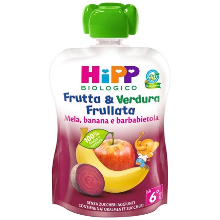Hipp bio frutta & verdura mela banana barbabietola 90 g Hipp bio frutta & verdura mela banana barbabietola 90 g