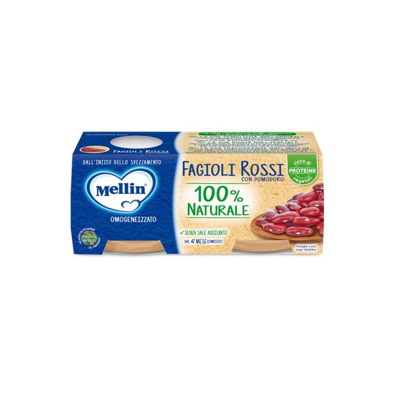 Mellin omogeneizzato fagioli rossi 2 x 80 g
