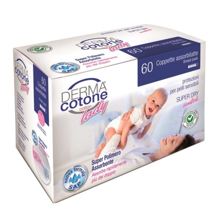 Dermacotone coppetta assorbilatte 60 pezzi