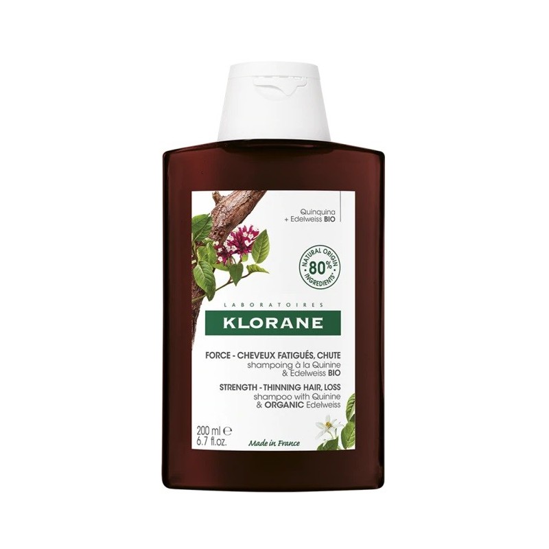 Klorane shampoo chinina-stella alpina bio 200 ml