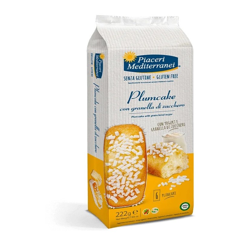 Piaceri mediterranei plumcake granella zucchero 6 pezzi 37 g