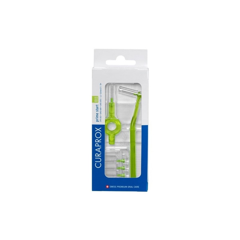 Curaprox capsule 011 scovolino prime start 011 lime green 5 pezzi