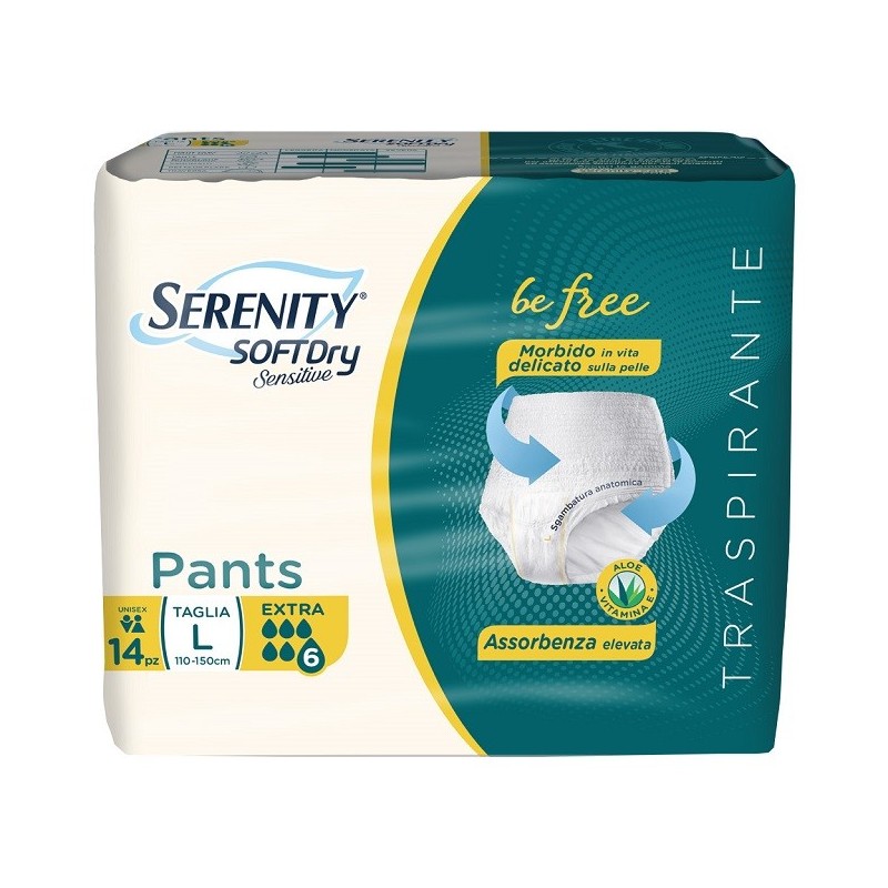 Serenity pants sd sensitive be free extra l 14 pezzi