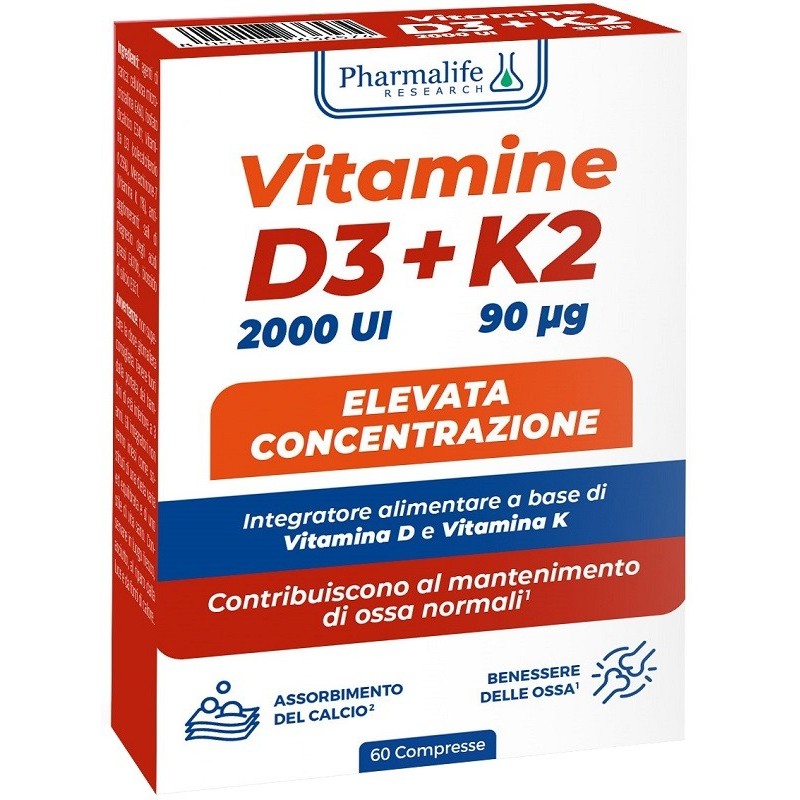 Vitamine d3+k2 60 compresse Vitamine d3+k2 60 compresse
