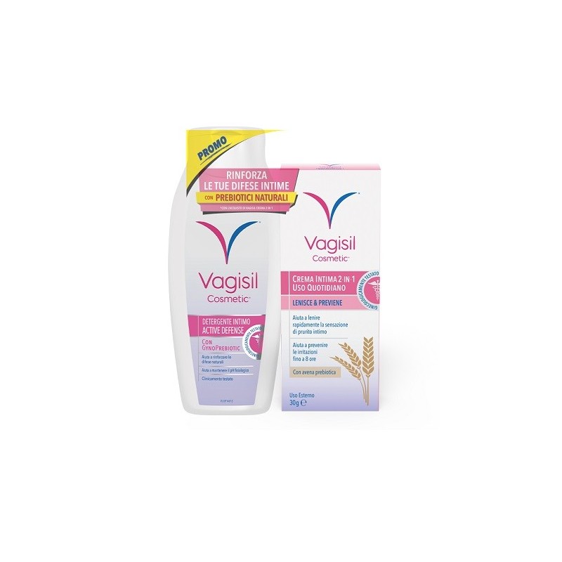 Vagisil duo defense crema intima 2 in 1 30 g + detergente intimo 250 ml omaggio