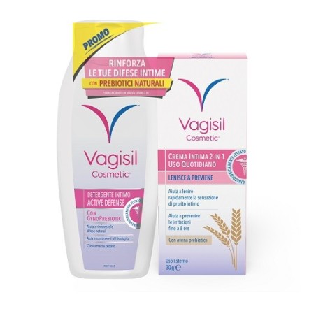 Vagisil duo defense crema intima 2 in 1 30 g + detergente intimo 250 ml omaggio