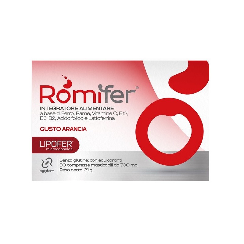 Romifer 30 compresse masticabili gusto arancia
