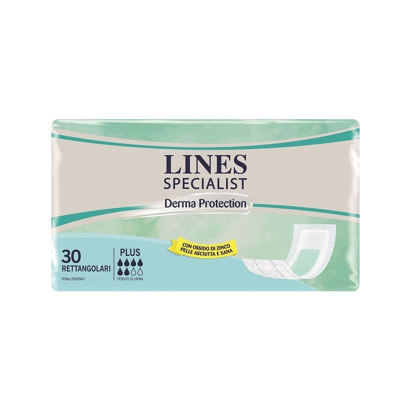 Pannolone per incontinenza lines specialist derma rettangolare 30 pezzi Pannolone per incontinenza lines specialist derma rettangolare 30 pezzi