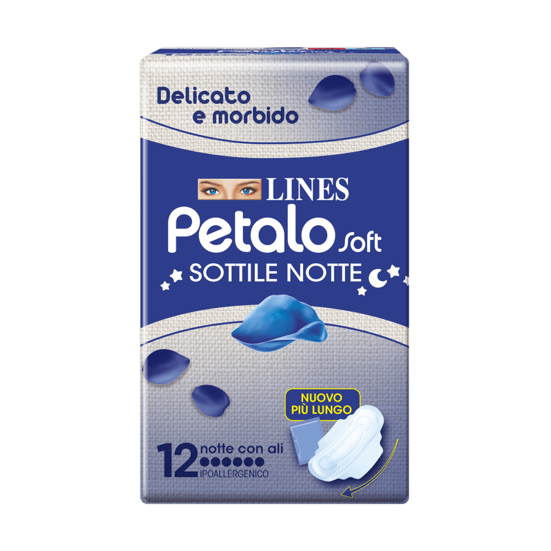 Lines petalo soft sottile notte con ali ipoallergenico 12 pezzi