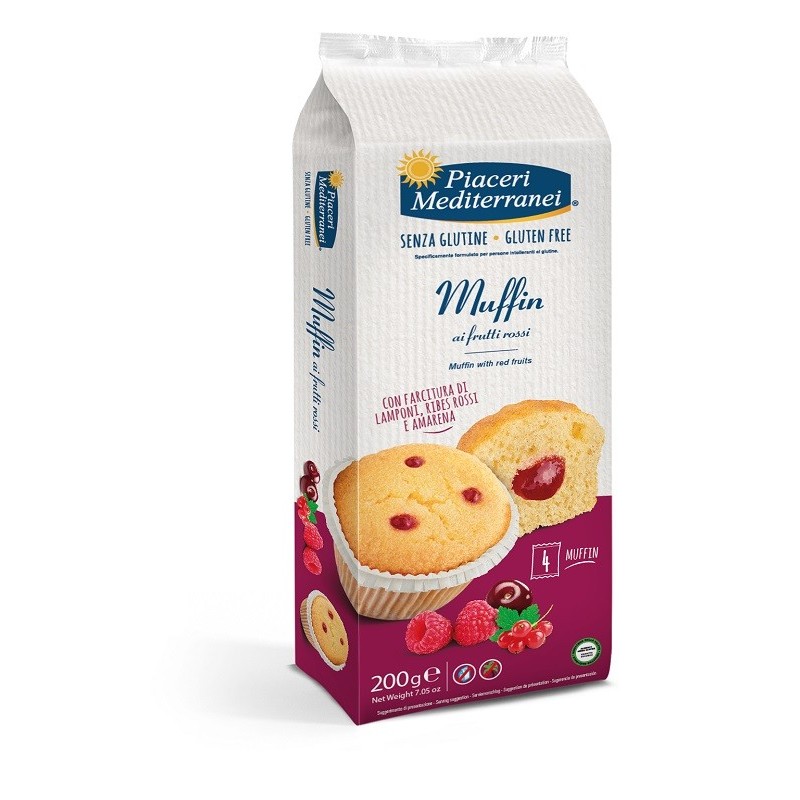 Piaceri mediterranei muffin frutti rossi 200 g Piaceri mediterranei muffin frutti rossi 200 g