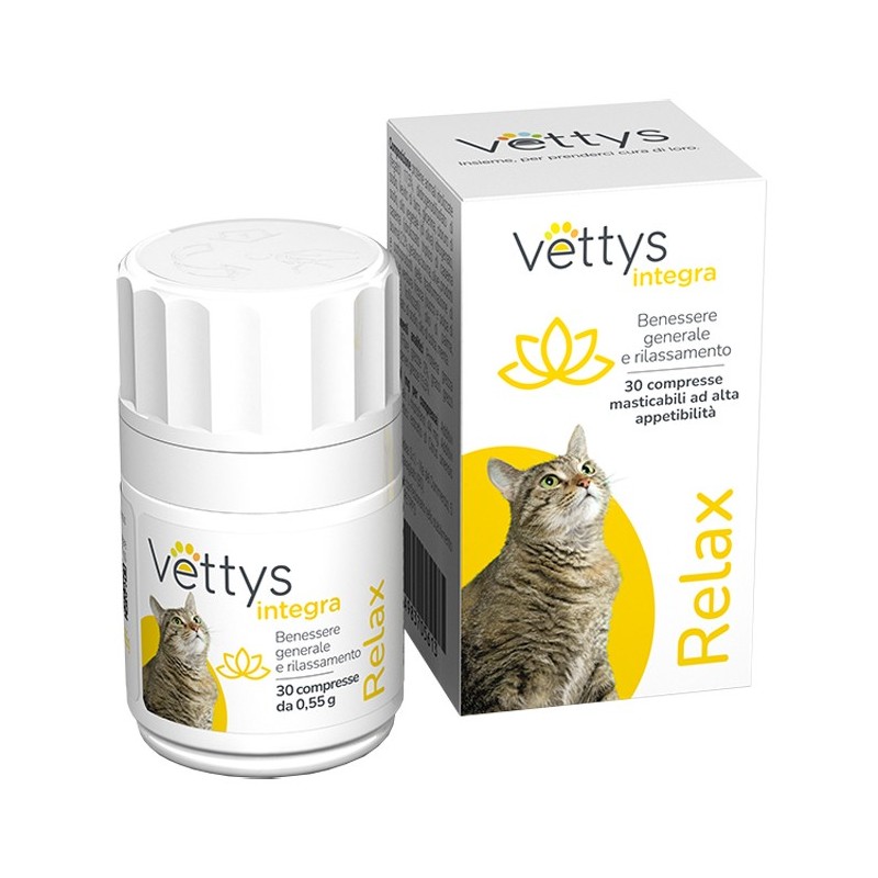Vettys integra relax gatto 30 compresse masticabili Vettys integra relax gatto 30 compresse masticabili