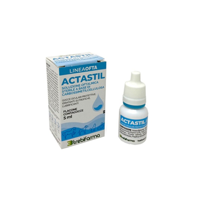 Actastil soluzione oftalmica gocce oculari protettive idratanti eutrofiche lubrificanti 5 ml