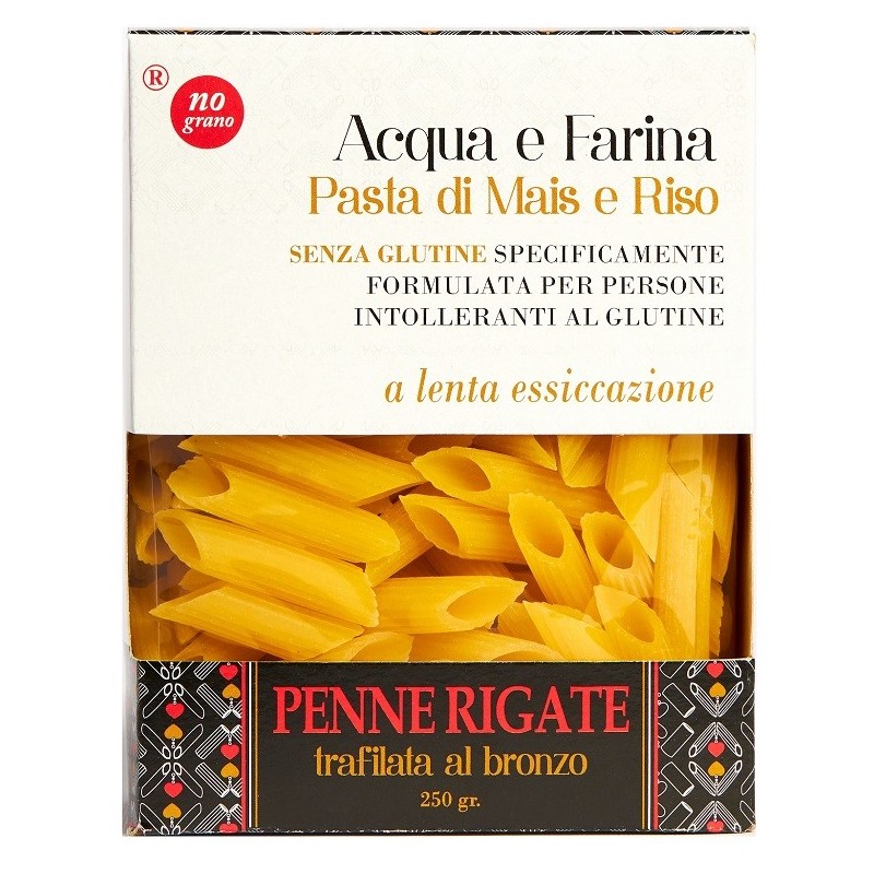 Nutri te' penne rigate acqua e farina mais e riso 250 g Nutri te' penne rigate acqua e farina mais e riso 250 g