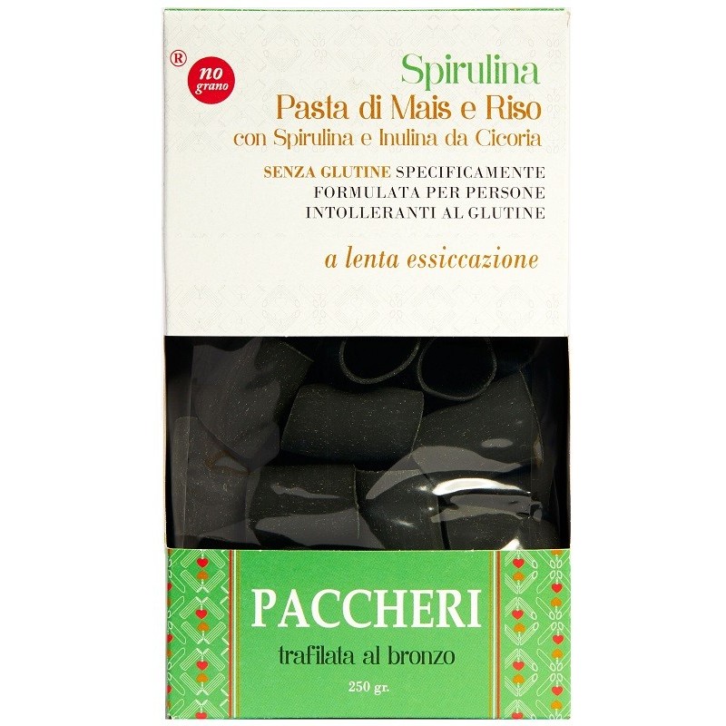 Nutri te' paccheri con spirulina mais e riso 250 g Nutri te' paccheri con spirulina mais e riso 250 g