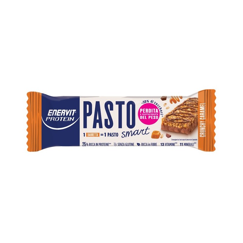 Enervit protein pasto sostitutivo crunchy caramel 55 g Enervit protein pasto sostitutivo crunchy caramel 55 g
