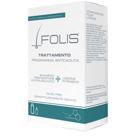 Folis trattamento 1 lozione 100 ml + 1 shampoo 200 ml Folis trattamento 1 lozione 100 ml + 1 shampoo 200 ml