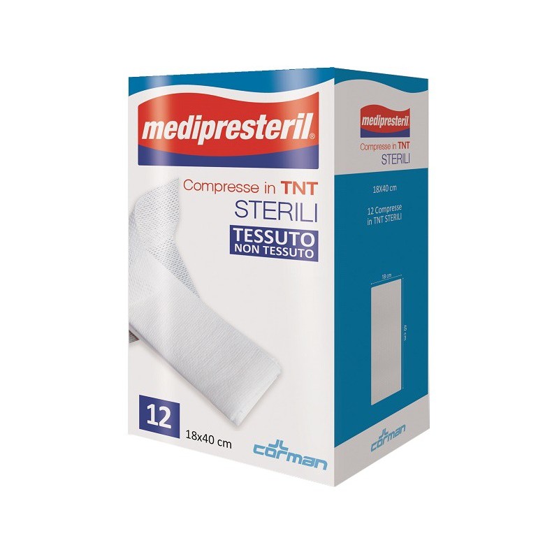 Compresse sterili tnt medipresteril 18x40 cm 12 pezzi