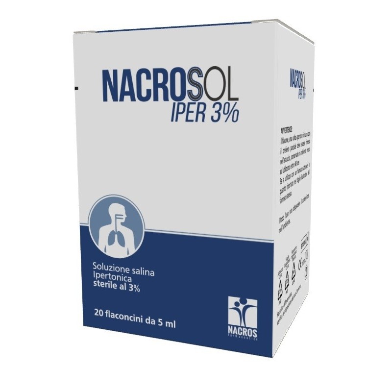 Nacrosol iper 3% 20 fiale fisiologiche 5 ml
