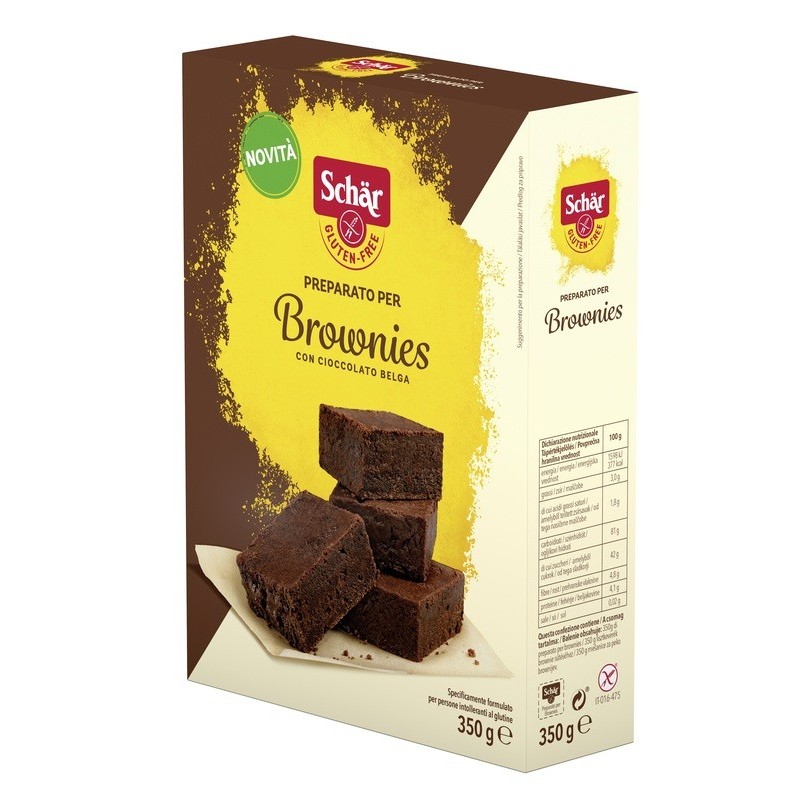 Schar preparato per brownies con cioccolato belga 350 g Schar preparato per brownies con cioccolato belga 350 g