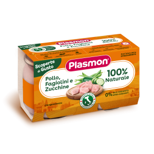 Plasmon omogeneizzati pollo fagiolini zucchine 2 pezzi da 120 g